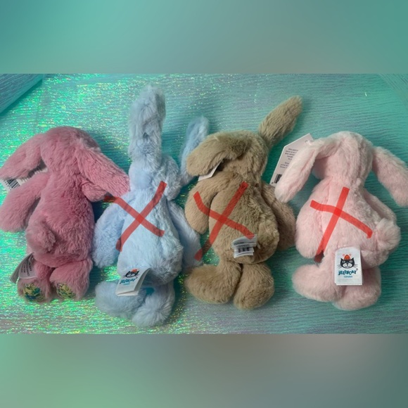 1 single Tulip blossom BNWT Jellycat Bashful Bunny DUSTY PINK ONLY, far left - Picture 2 of 5